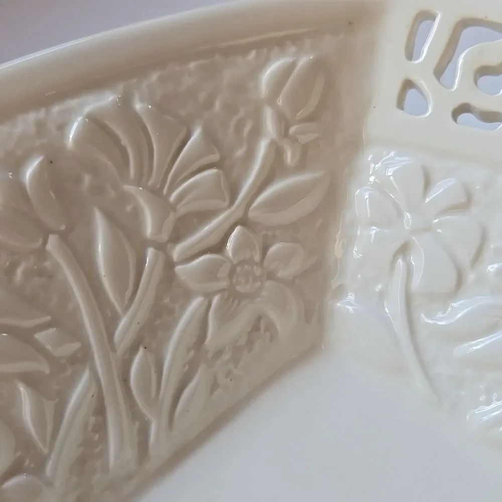 Lenox Jasmine Rectangle Serving Tray Floral Lattice 120th Anniversary Collection
